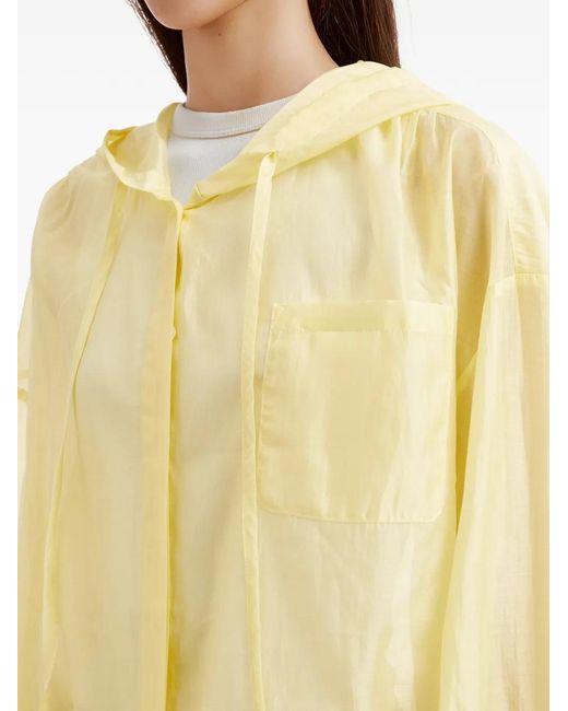 B+ AB Yellow Drawstring-Hood Lightweight Jacket