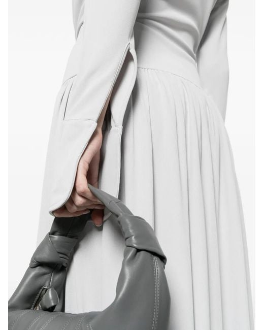 AYA MUSE White Draped Maxi Dress