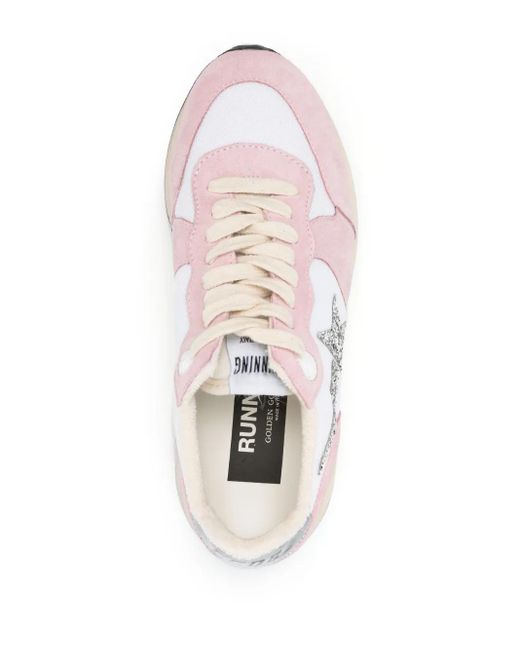 Golden Goose Deluxe Brand Pink Running-Sole Suede Sneakers