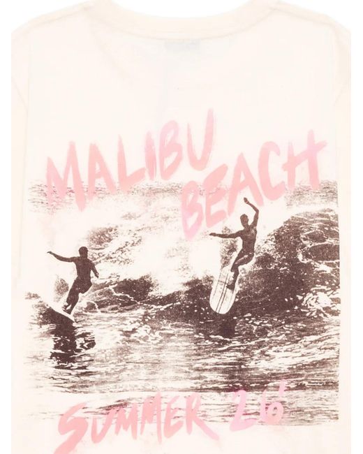 Anine Bing White T-Shirt Shelley À Imprimé Graphique