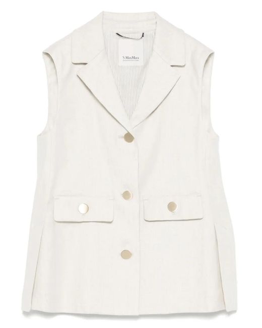 Max Mara White Caroline Waistcoat