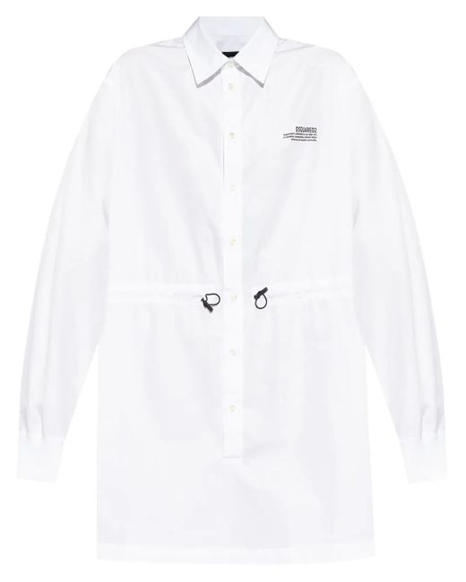 DSquared² White Cotton Mini Dress