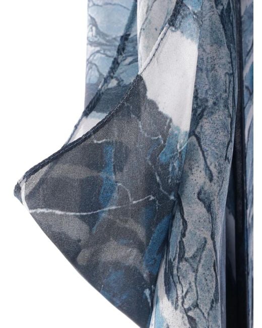 Roberto Cavalli Blue Kleid mit Marmormuster