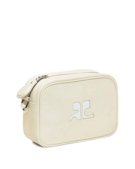 Courreges Natural Logo-Detail Shoulder Bag