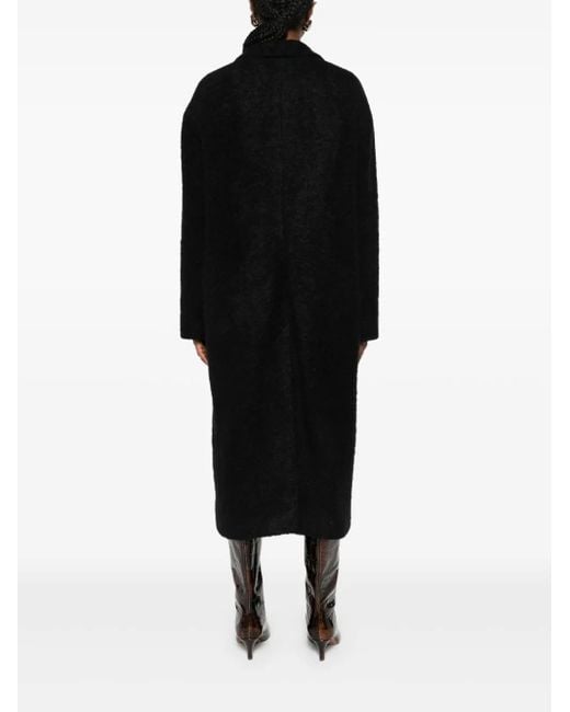 Tagliatore Black Lindena Double-Breasted Coat