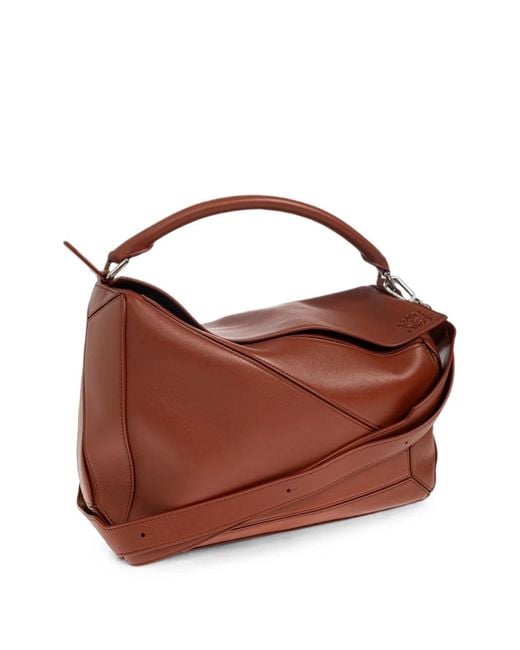 Loewe Brown Large Puzzle Shoulder Bag for men
