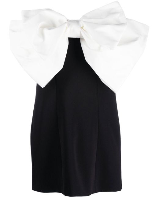 Pinko Black Bow-embellished Mini Dress