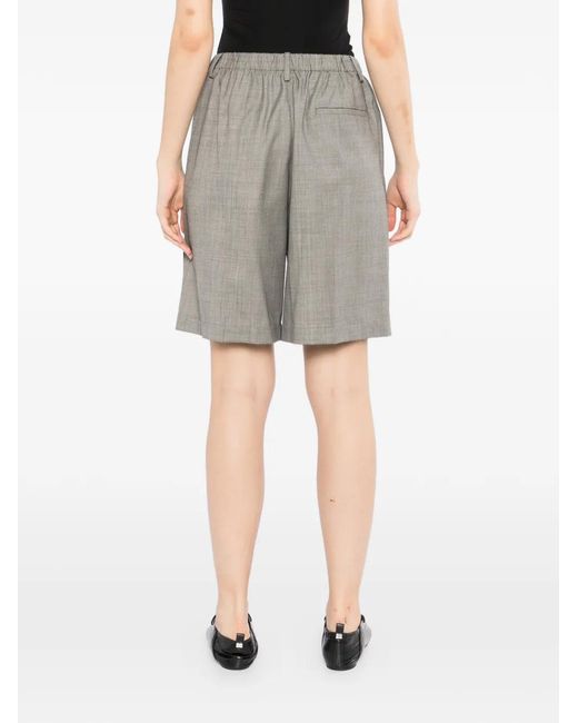JNBY Gray Twill-Weave Tailored Shorts
