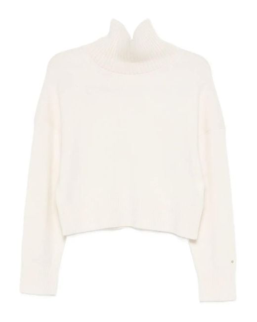 Maje White Pullover Mit Rollkragen