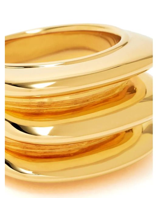 Missoma Metallic Triple Ridge Ring