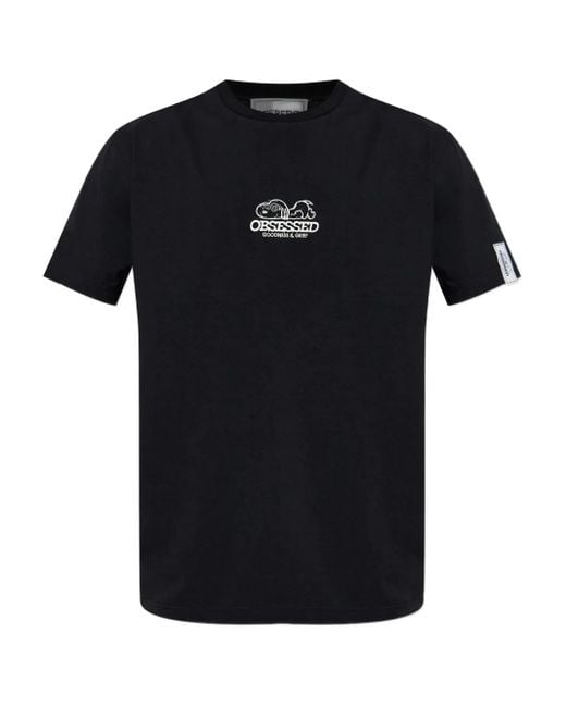 Iceberg T-Shirt mit grafischer Stickerei in Black für Herren