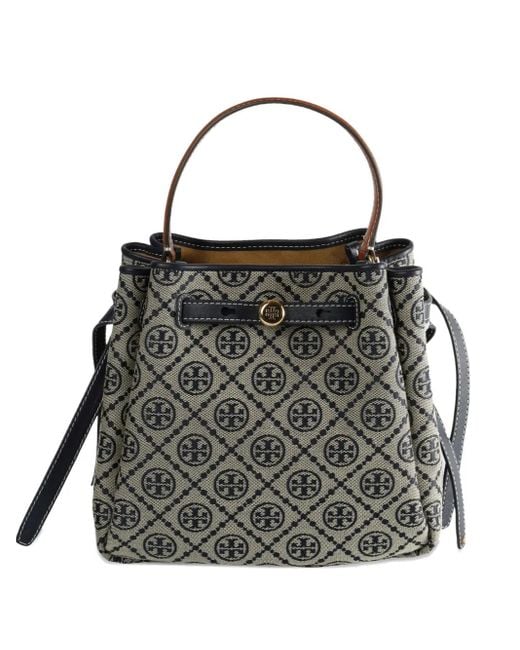Tory Burch Black T-Monogram Romy Bucket Bag