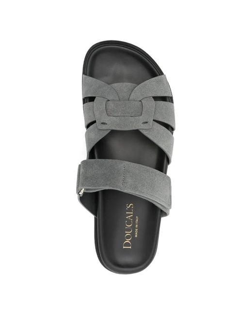 Doucal's White Coco Caged-Design Sandals