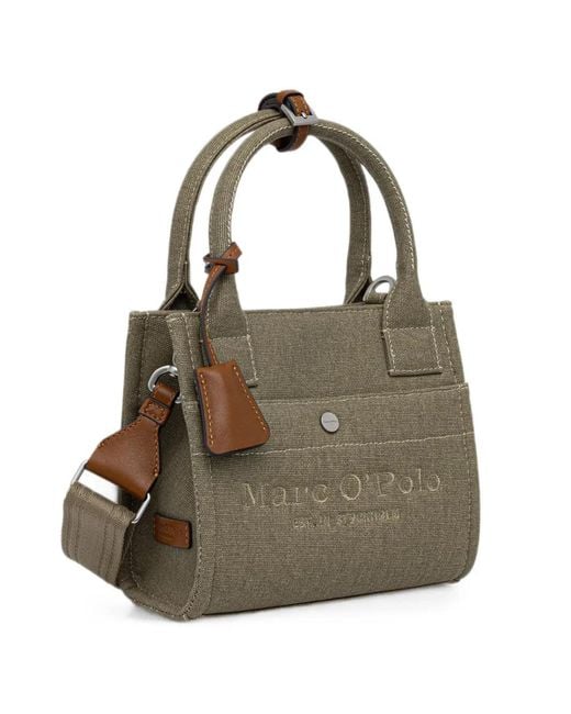 Marc O' Polo Metallic Small Logo-Embroidery Tote Bag