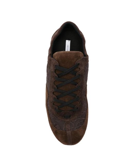 CECILIE BAHNSEN Brown Blaise Floral-Embroidered Sneakers