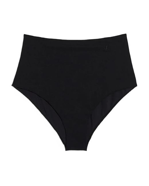 Jil Sander Black Bas De Bikini À Broderies