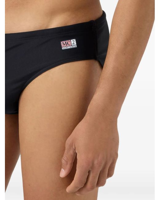 Mc2 Saint Barth Black Short De Bain À Patch Logo for men
