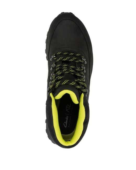 Clarks Black Atl Trek Mid Leather Boots for men