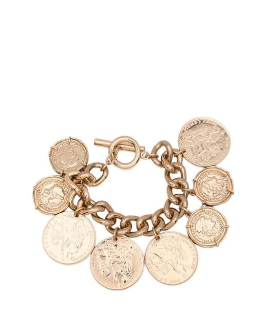 Liviana Conti Natural Bracelet En Chaîne Gourmette À Pendentif Pièce
