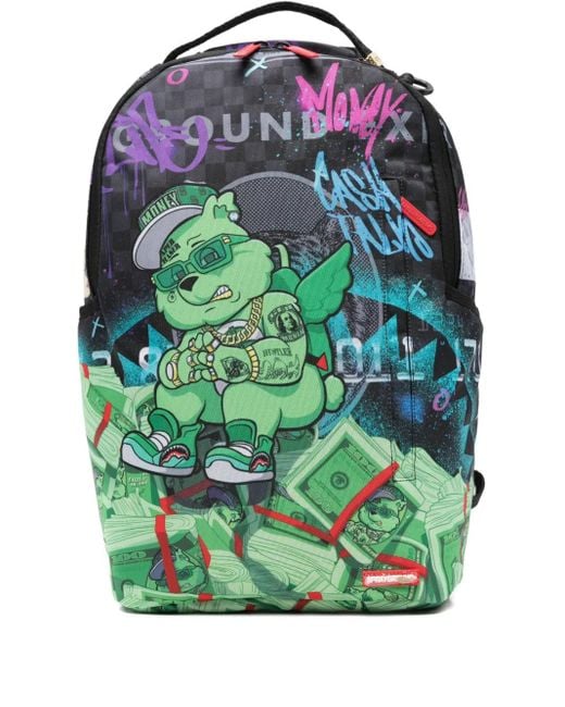 Sprayground Green Abearican Express Dlxr Backpack for men