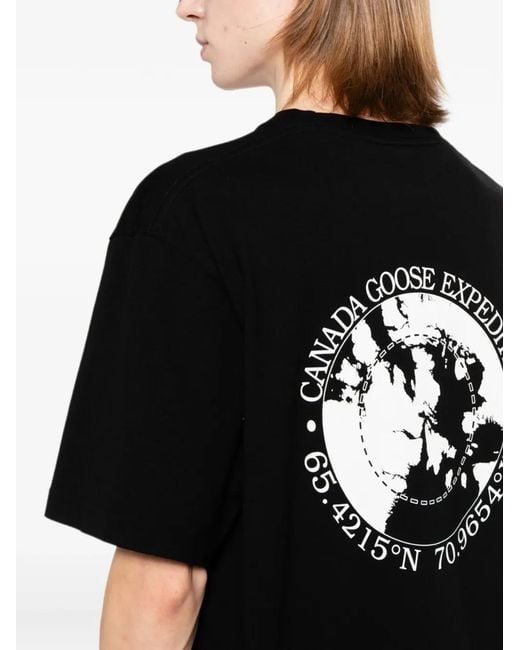 Canada Goose Black Novo T-Shirt With Graphic for men