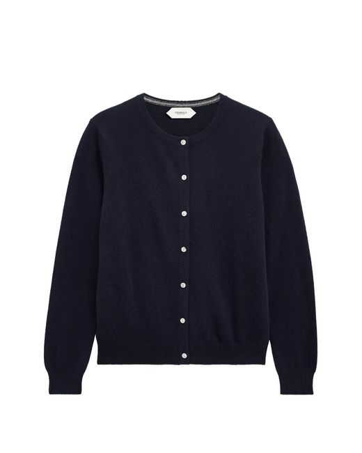 Pringle of Scotland Blue Crew-Neck Cashmere Cardigan