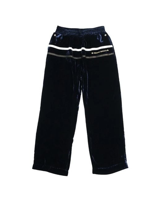 Chrome Hearts Blue So It Goes Velour Pants for men