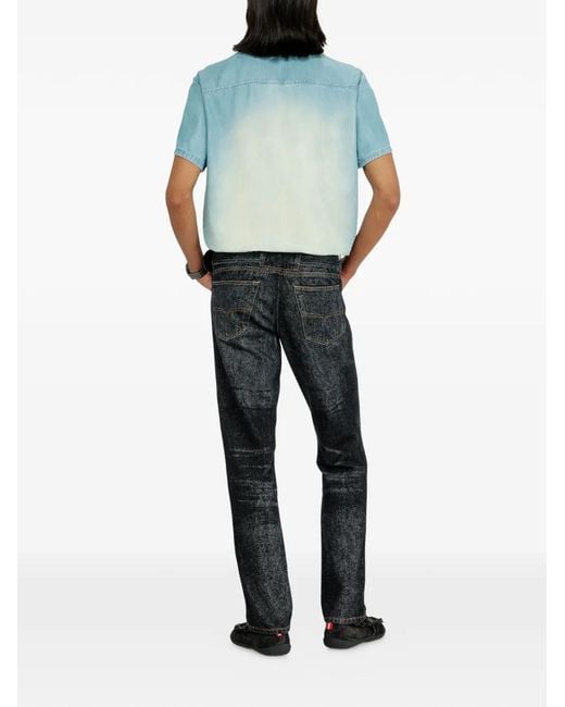 DIESEL Black Jean Slim D-Villus À Taille Ceinturée for men