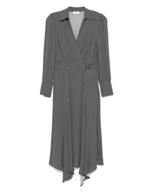 Abito Midi A Pois di Elisabetta Franchi in Gray