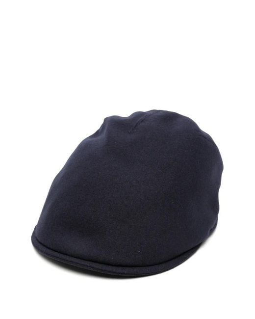 Gran Sasso Blue Logo-Patch Flat Cap for men