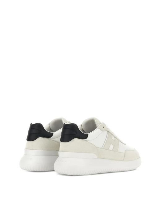 Hogan White Cube Lace-Up Sneakers for men