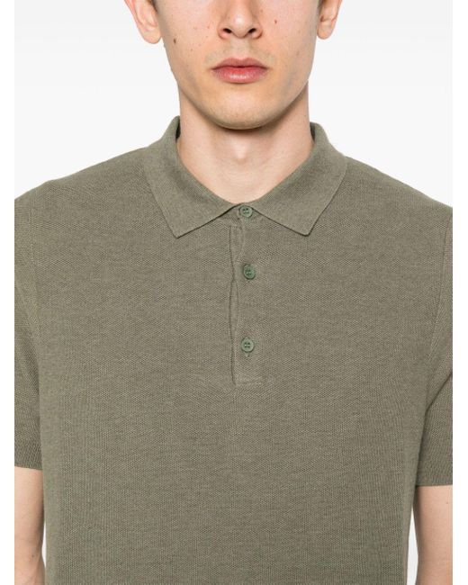 Sunspel Green Fine-knit Cotton Polo Shirt for men