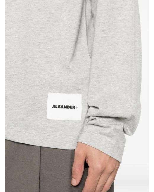 Pack de tres camisetas con cuello redondo Jil Sander de hombre de color White