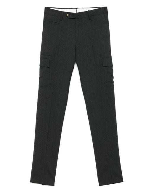PT Torino Black Cargo Trousers for men