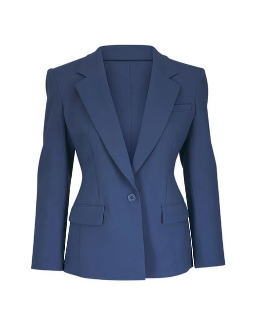 Michael Kors Blue Single-Breasted Blazer