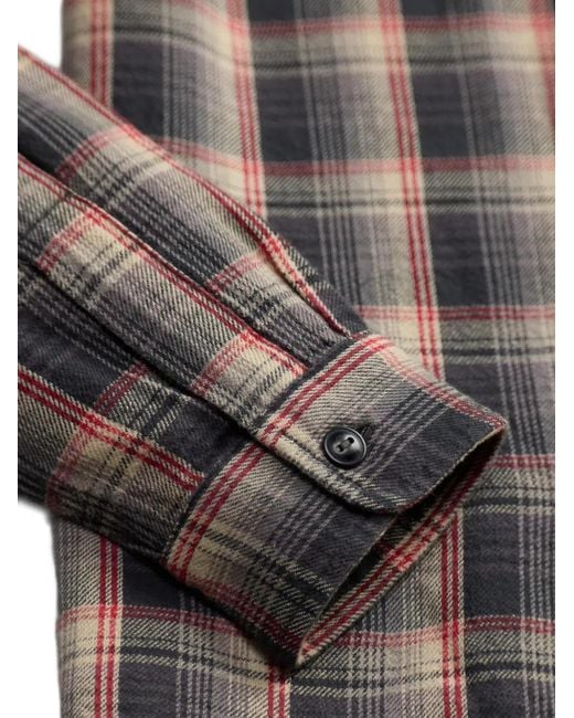 RRL Gray Checked Pocket Shirt for men