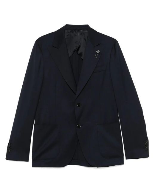 メンズ Lardini バージンウール ジャケット Blue