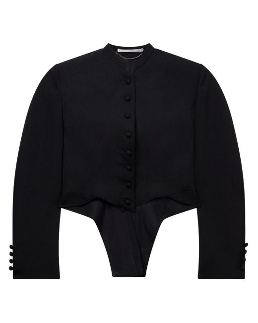 Stella McCartney Black Cropped Button-up Jacket
