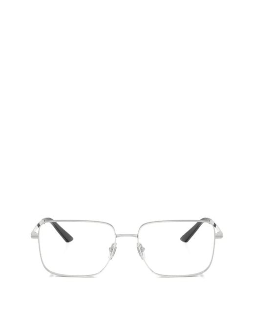 Versace White Rectangle-Frame Glasses for men