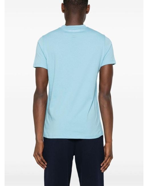 Karl Lagerfeld T-Shirt mit Logo-Streifen in Blue für Herren