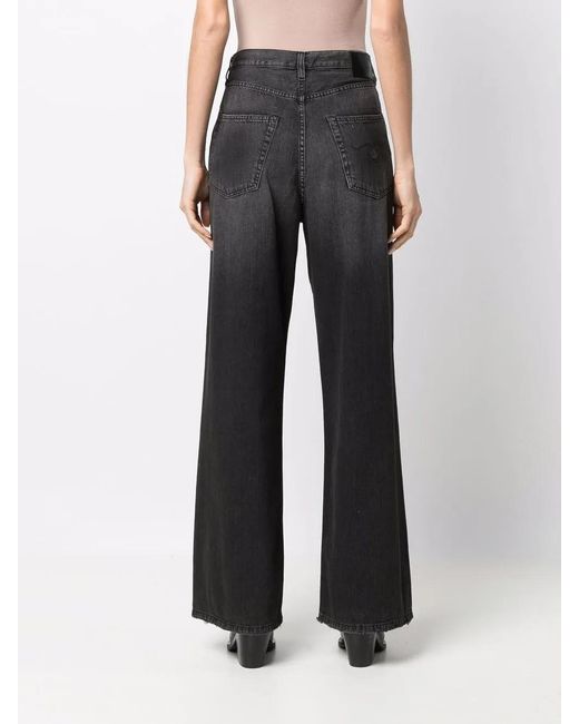 R13 Black Ellery Wide-Leg Jeans