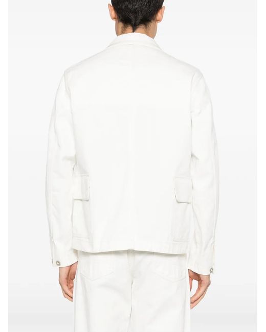 C P Company White Pocket Jacket for men