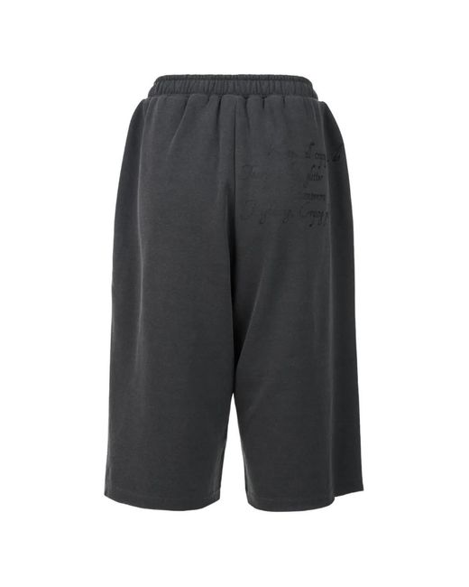 Pushbutton Gray Elasticated Shorts