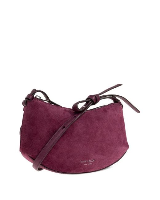 Kate Spade Purple Loop Suede Crossbody Bag