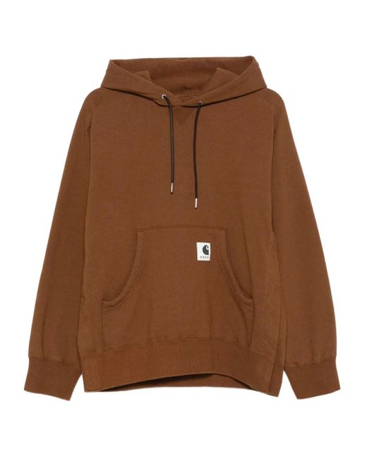 Sacai Brown X Carhartt Wip Pocketed Hoodie