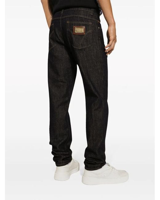 Dolce & Gabbana Black Regular-Fit Denim Jeans for men