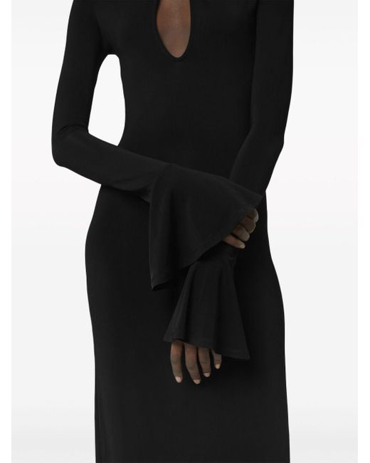 Nina Ricci Black Twisted Jersey Maxi Dress