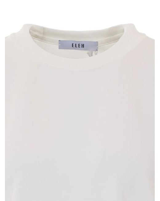 ELEH White Drawstring Long-Sleeve Top