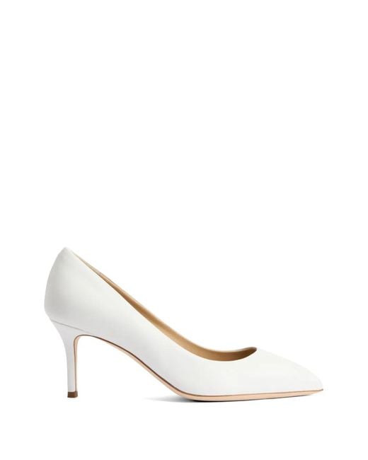Giuseppe Zanotti White Lucrezia Leather Pumps