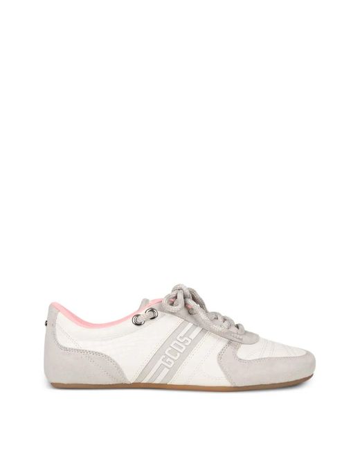 Gcds White Two-Tone Sneakers